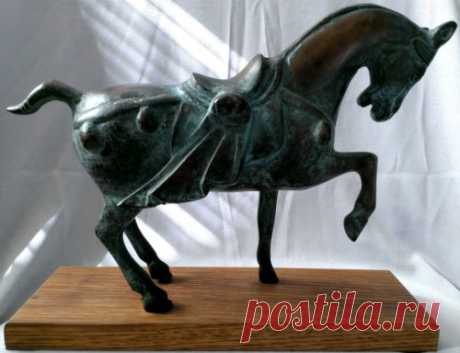Vintage Decorative Brass Horse Statue Figure Art Sculpture Verde Bronze Finish | eBay