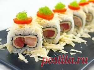 Роллы с лососем и креветками — фоторецепт суши-роллов