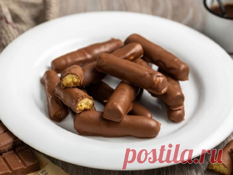Рецепт: Хрустящие палочки Того из песочного теста с шоколадной глазурью по-итальянски