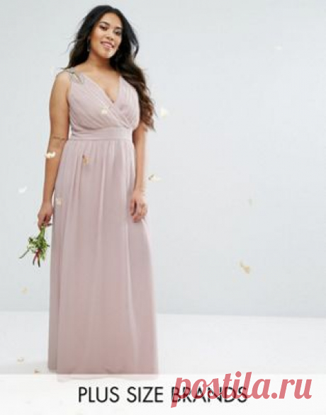 TFNC Plus Wedding Wrap Embellished Maxi Dress at asos.com Discover Fashion Online