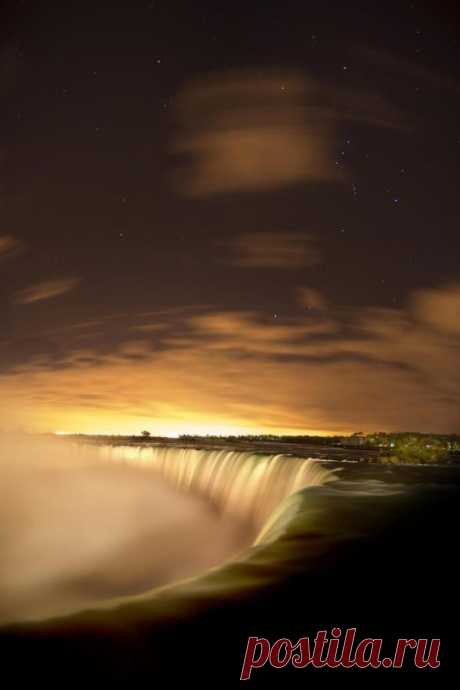 Beautiful sunset AND waterfall!