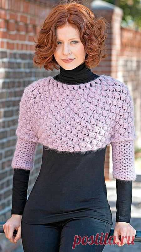Mini crocheted sweater | Senpolia handmade Size: 34-38 (40-44) You will  need: 250 (300) g pink yarn (40% angora, 37% wool, 14% a | вяжу сейчас |  Постила