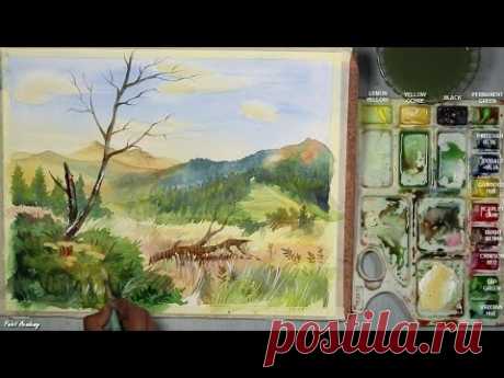 How to Paint A Mountain Landscape in Watercolor