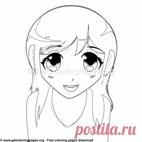 Cute Anime Girl Coloring Sheet &amp;#8211; GetColoringPages.org