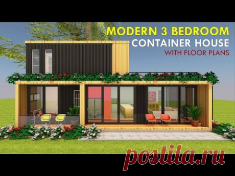 Modular Shipping Container 3 Bedroom Prefab Home Design with Floor Plans  | MODBOX 960
