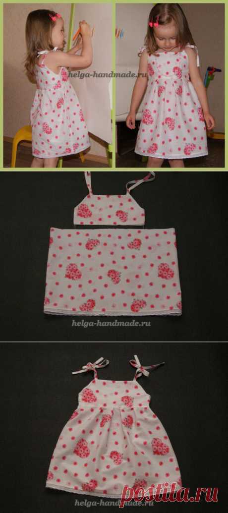Шьем летний сарафан для девочки своими руками, мастер-класс | helga-handmade.ru