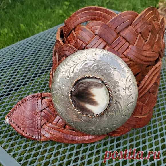 Moroccan belt Shop bbrakatakk's closet or find the perfect look from millions of stylists. Fast shipping and buyer protection. Boho wide woven leather belt with silver toned belt buckle with horn accent. Can be worn high waisted, or low on hips. Adjustable size.

Total length : 42.5