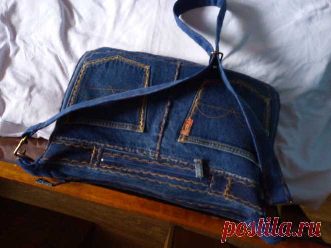 Из старых джинсов сумка своими руками |