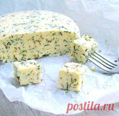 Как приготовить домашний сыр с зеленью и тмином - рецепт, ингредиенты и фотографии
