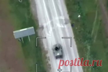 Появились кадры неудачного побега бронеавтомобиля ВСУ от российского дрона