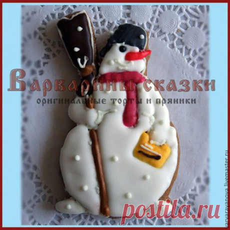 Снеговик-почтовик - белый,снеговик,пряник расписной,сказка,новый год 2015