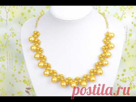 How to String a Galaxy Gold Pearl Necklace Design with Chain