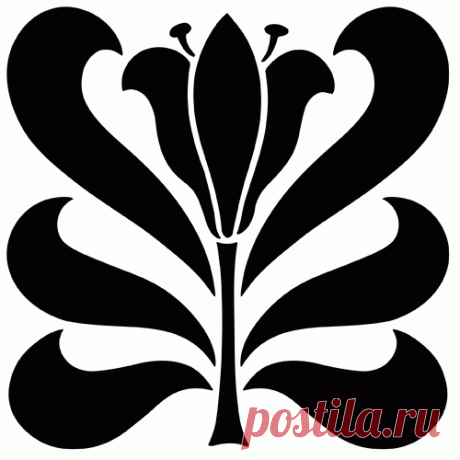 Tulip Tile stencil | Buy Stencil Library stencils online | Stencil design code DE135T-L