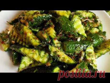 ОГУРЦЫ ПО КОРЕЙСКИ БЫСТРО И ВКУСНО ПОКОРЯЕТ СРАЗУ