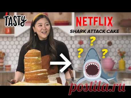 I Tried To Recreate The Famous Shark Cake From Nailed It! • Tasty