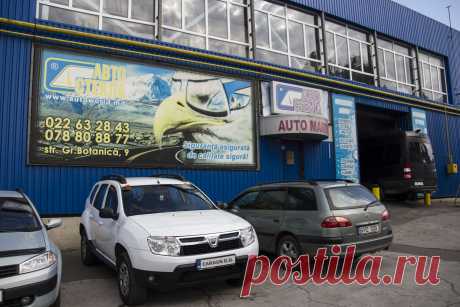 Dacia Duster рядом с нашим установочным центров в Кишиневе