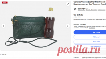 Genuine Ostrich Leather Mini Crossbody Shoulder Bag Accessories Bag Women's Good | eBay