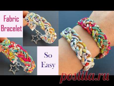 💖 DIY Chunky Statement Liberty Fabric Braid Charm Bracelet Bangle wristband | Pulseira | ब्रेसलेट