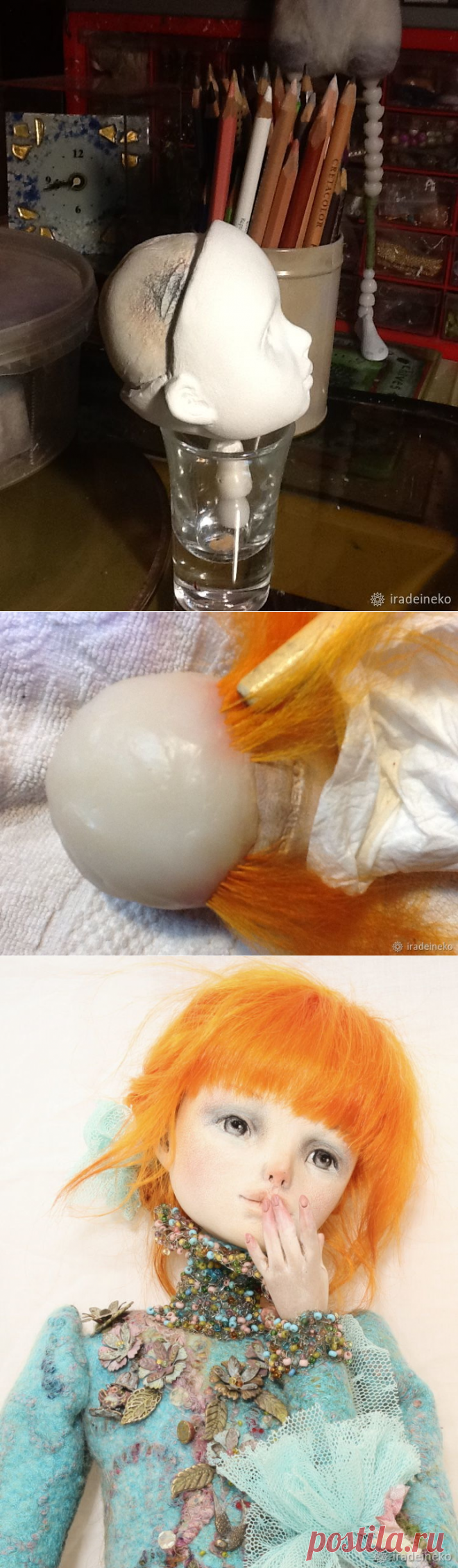 «Вживляем» волосы в кукольную голову - Ярмарка Мастеров - ручная работа, handmade
