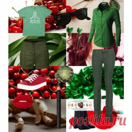 (31) JJBA - Kakyoin by animedowntherunway on Polyvore featuring Acne Studios, LE3NO, New Look, Zimmermann, Chanel, Ray-Ban, Lime Crime and INIKA