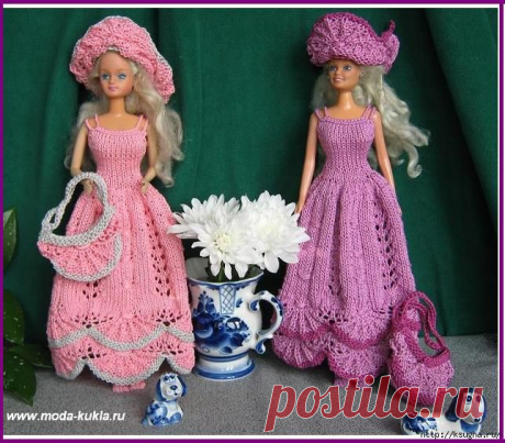 Очень красивый узор! &quot;Алцасийские гребешки&quot; или &quot;Алсацийские гребешки&quot; вяжем на платье кукле Барби.