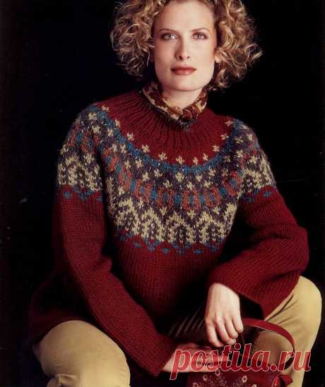 Бордовый свитер Лопапейса.