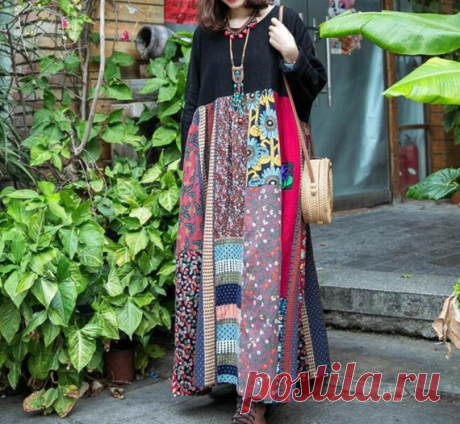 Womens cotton boho maxi dress Loose Fitting dresses high | Etsy 【Fabric】 cotton 【Color】 Black, Red 【Size】 Shoulder width is not limited Shoulder width + sleeve length 66cm / 26 Bust 150cm/ 58 Cuff around 27cm / 11 Length 132cm/ 51  Have any questions please contact me and I will be happy to help you.