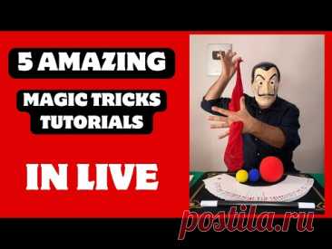 5 AMAZING MAGIC TRICKS TUTORIALS IN " LIVE "