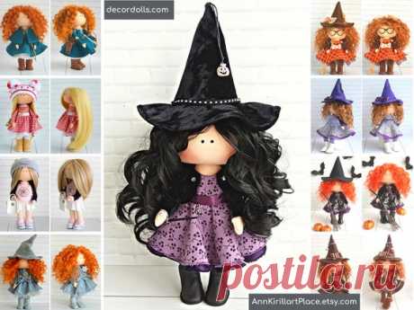 Halloween Art Doll Witch Tilda Doll Interior Decor Doll | Etsy Hello, dear visitors!  This is handmade cloth doll created by Master Maria K (Moscow, Russia). Doll is READY to ship. Order processing time is 1-2 days.  Doll is 26 cm (10 inch) tall and made of only quality materials. All dolls stated on the photo are mady by Maria K. You can find them in our shop