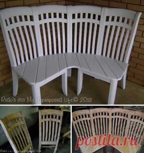 DIY 4 Chairs Corner Bench Step by Step | UsefulDIY.com