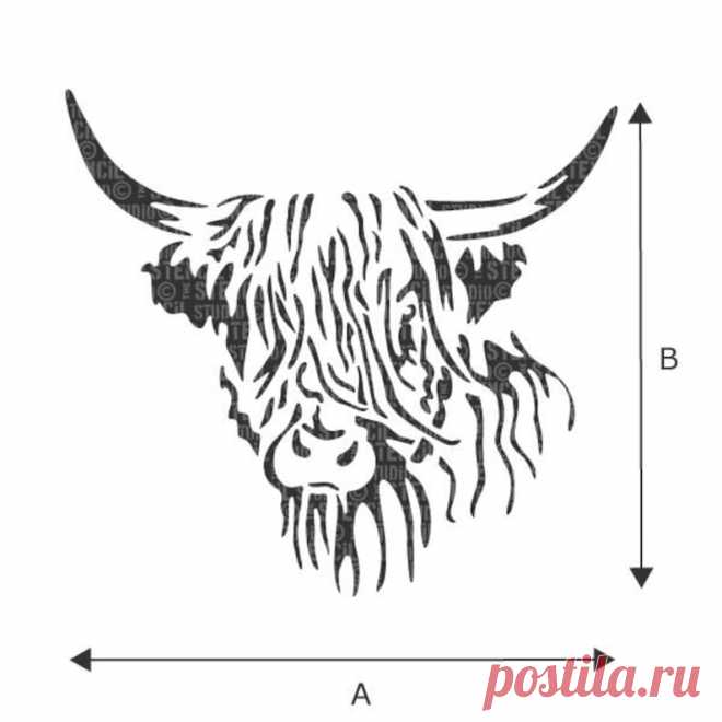 Highland Cow Stencil Cow Stencils Stencils for Painting Walls Reusable Wall Stencils for Painting and Decorating your Home 10641 - Etsy Chile