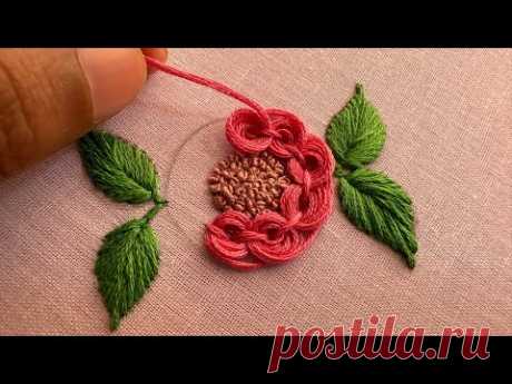 Super gorgeous embroidery flower design| embroidery tutorial| embroidery designs | kadai