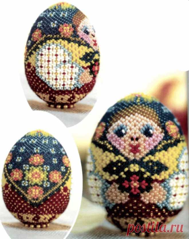 Пасхальное яйцо «Матрешка» - uveto.ru - все для вышивания, рукоделия и творчества