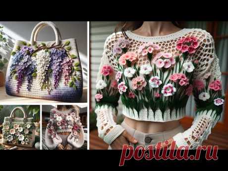 Loved These Beautiful Crochet/Knitting Bag Designs! Crochet Designs for Women's Cardigans