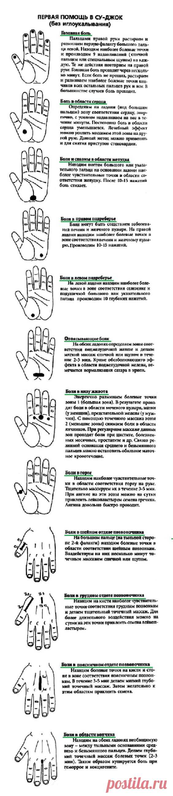 Первая помощь в су-джок (без иглоукалывания)