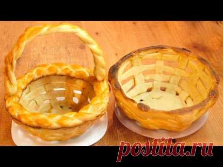 Плетёная пасхальная корзинка из теста / Yeast dough Easter basket recipe ♡ English subtitles