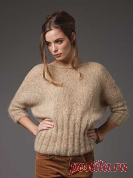 Curio boatneck sweater pattern by Marie Wallin (knitting, pullover, bottom-up, seamed, rowan)