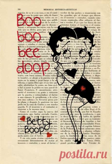 Betty Boop Boo Boo Bee Doop Art Print Flapper Book Art