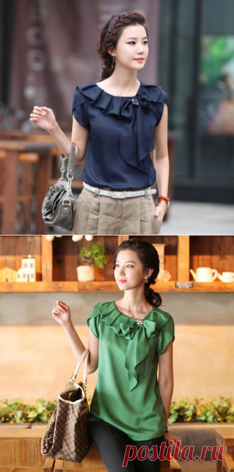 2015 de primavera y verano de la colmena del collar de peter pan suelta camisa de gasa manga corta básica más el tamaño rematan la ropa en Blusas y Camisas de Moda y Complementos Mujer en AliExpress.com | Alibaba Group
