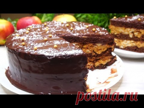 Невероятно Вкусный и Быстрый Торт "Сникерс"