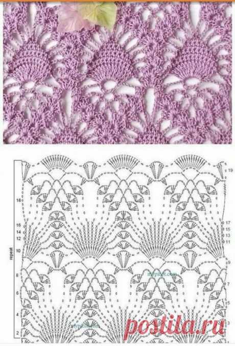 ТОП-20! Самые красивые узоры крючком со схемами | Факультет рукоделия | Яндекс Дзен
