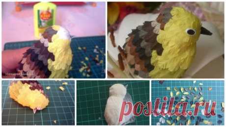 How to make bird How to make bird Hello everyone !!! After I put his work with birds "in the garden!" For the manufacture of birds we will need colored paper, paper and pastel colored office, glue, scissors and a lot