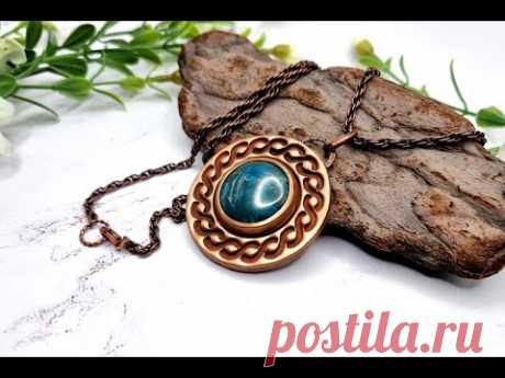 How to make Simple and Easy Greek Style Pendant with Polymer Clay and Stamp. Jewelry Project!