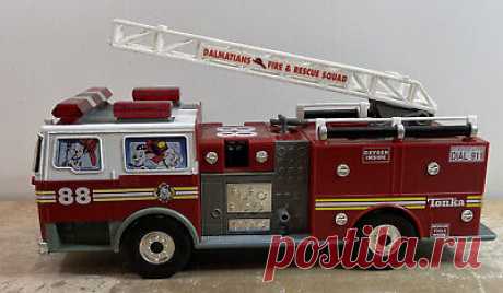 Tonka Hasbro Lights and Sound Ladder Fire Truck 2001 Disney 101 Dalmatians  | eBay Tonka Hasbro Lights and Sound Ladder Fire Truck 2001 Disney 101 Dalmatians. Works good some window stickers are loose.$27