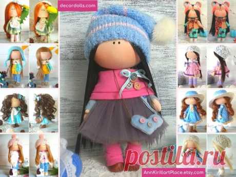 Gift for Girl, Tilda Doll Handmade, Textile Interior Doll, Fabric Rag Doll, Custom Soft Doll, Art Cloth Doll, Cute Baby Doll by Olga Gn Hello, dear visitors!  This is handmade fabric doll created by Master Olga Gn (Ulyanovsk, Russia). Doll is 30 cm (11.8 inch) tall. All dolls stated on the photo are mady by artist Olga Gn. You can find them in our shop searching by artist name: