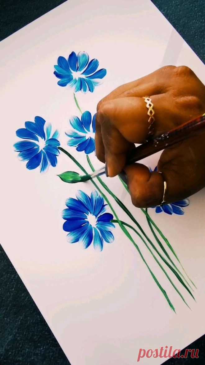 Oct 3, 2022 - This Pin was created by RenjithaAnoop Artist | Art Ins on Pinterest. acrylic painting flowers