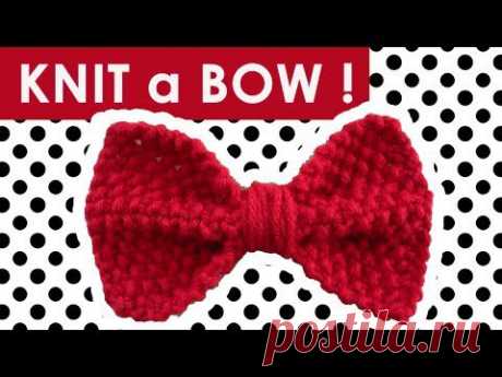 How to Knit a BOW - Easy DIY for Beginning Knitters