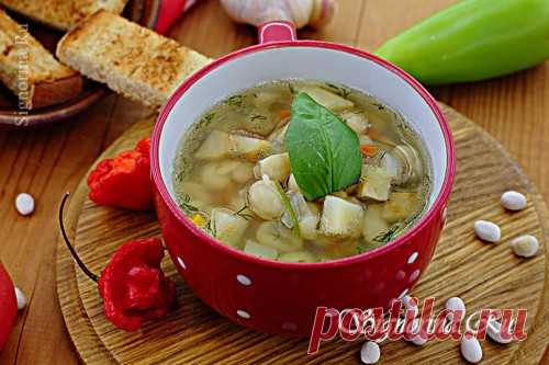 Суп с белой фасолью и сельдереем в мультиварке (без картошки), рецепт с фото