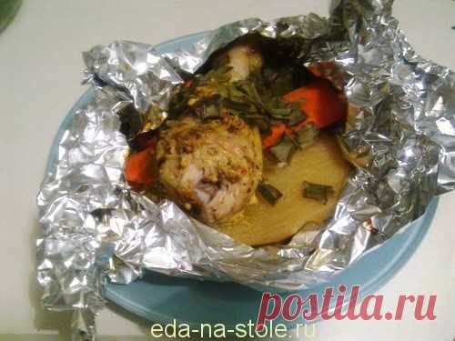 Курица с картошкой: в духовке, в фольге, рецепт с фото | Еда на столе