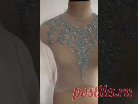 Вышивка люневильским крючком для вечернего платья от Виктории Бойко #fashion #dress #love